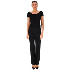 Louis Vuitton Wool & Mohair Blend Tailored Straight-Leg Trousers