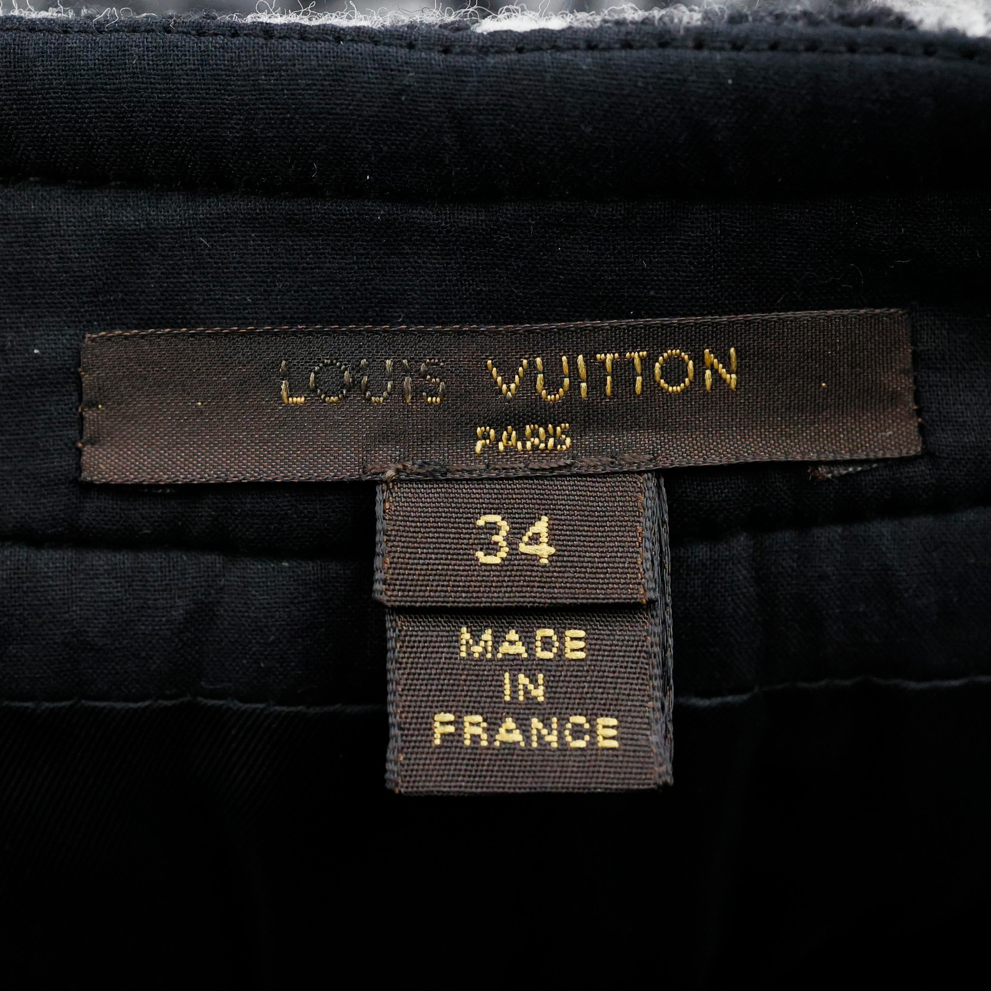 Louis Vuitton Wool Monogram Mid Length Skirt  In Excellent Condition For Sale In Bressanone, IT