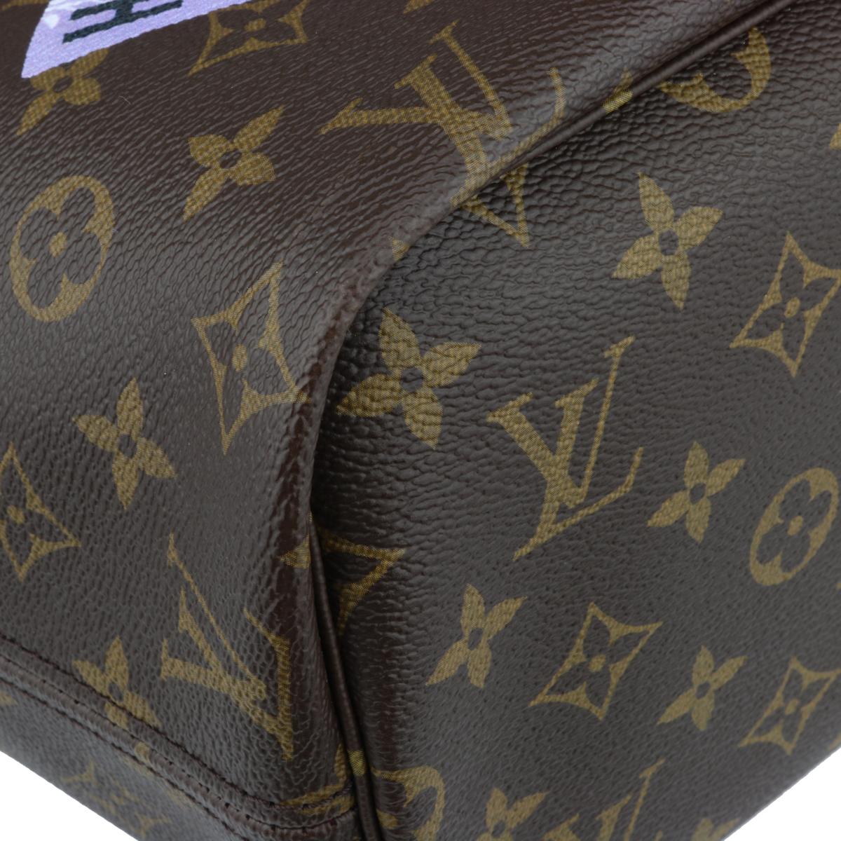 Louis Vuitton World Tour Neverfull Bag MM Monogram with Gold Hardware 2019 2