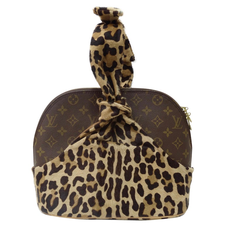 Louis Vuitton Azdin Allia Monogram Leopard Alma Handbag Brown