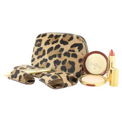 Azzedine Alaia Kosmetiktaschen-Accessoire-Set mit Leopardenmuster 7LVJ1103