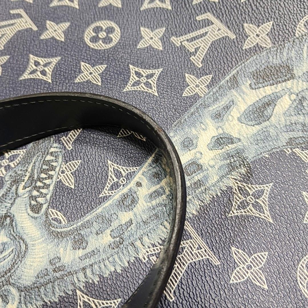 Louis Vuitton x Chapman Brothers Giraffe Tote Navy Monogram Canvas with Strap For Sale 2