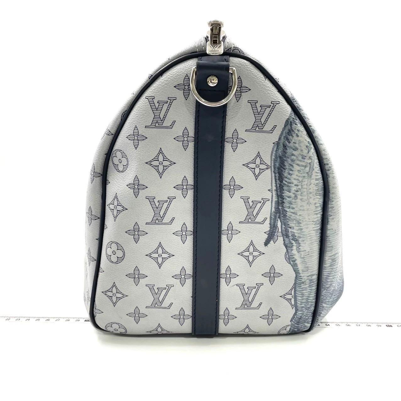 Louis Vuitton x Chapman Brothers Keepall 45 Bandouliere Elephant Navy In Good Condition For Sale In AUBERVILLIERS, FR