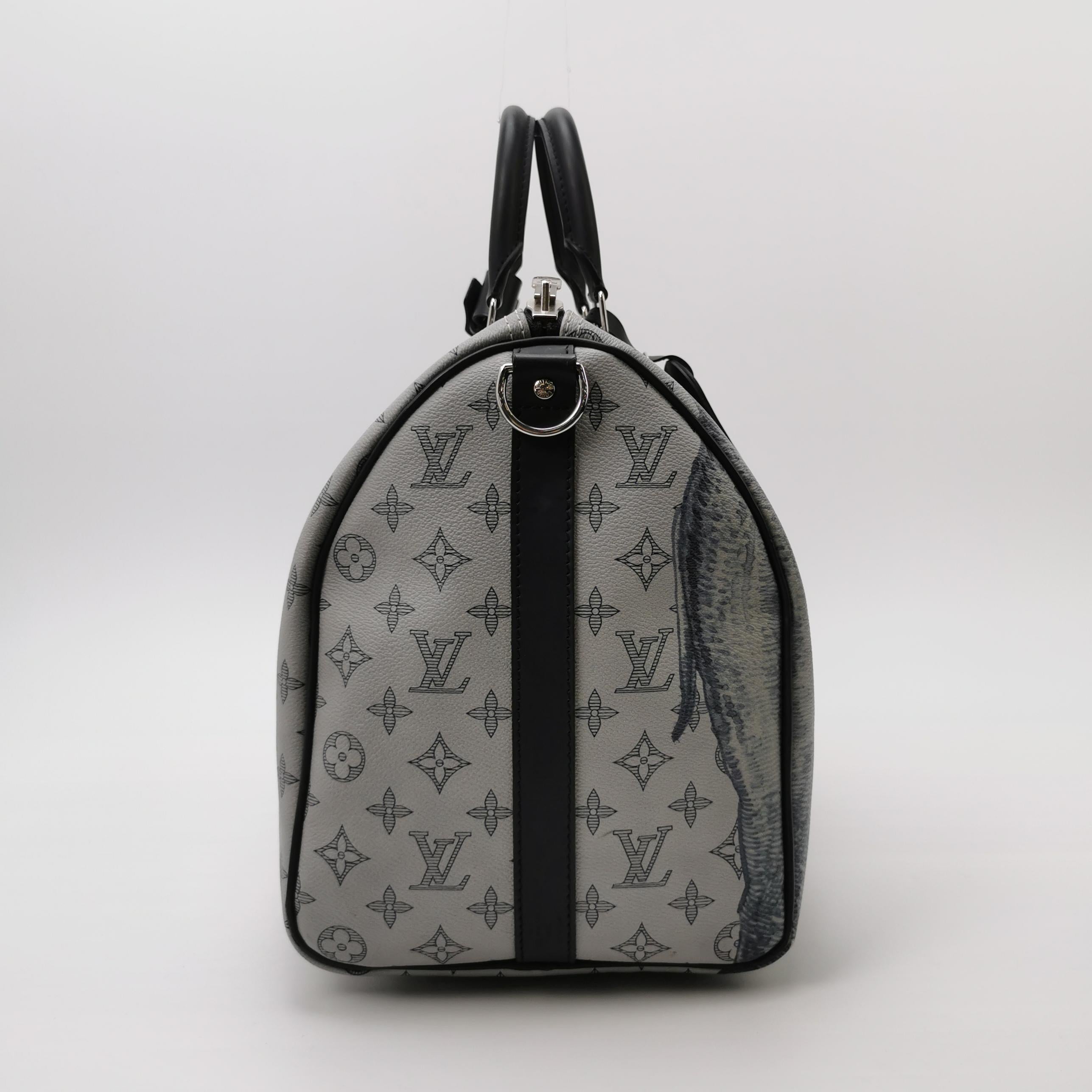 Louis Vuitton x Chapman Brothers Keepall 45 Bandouliere Leone Elefante
Queste sono foto professionali della borsa offerta da Luxbags.

Con questa borsa in edizione limitata di Louis Vuitton potrai ruggire con stile. Parte della collezione Chapman