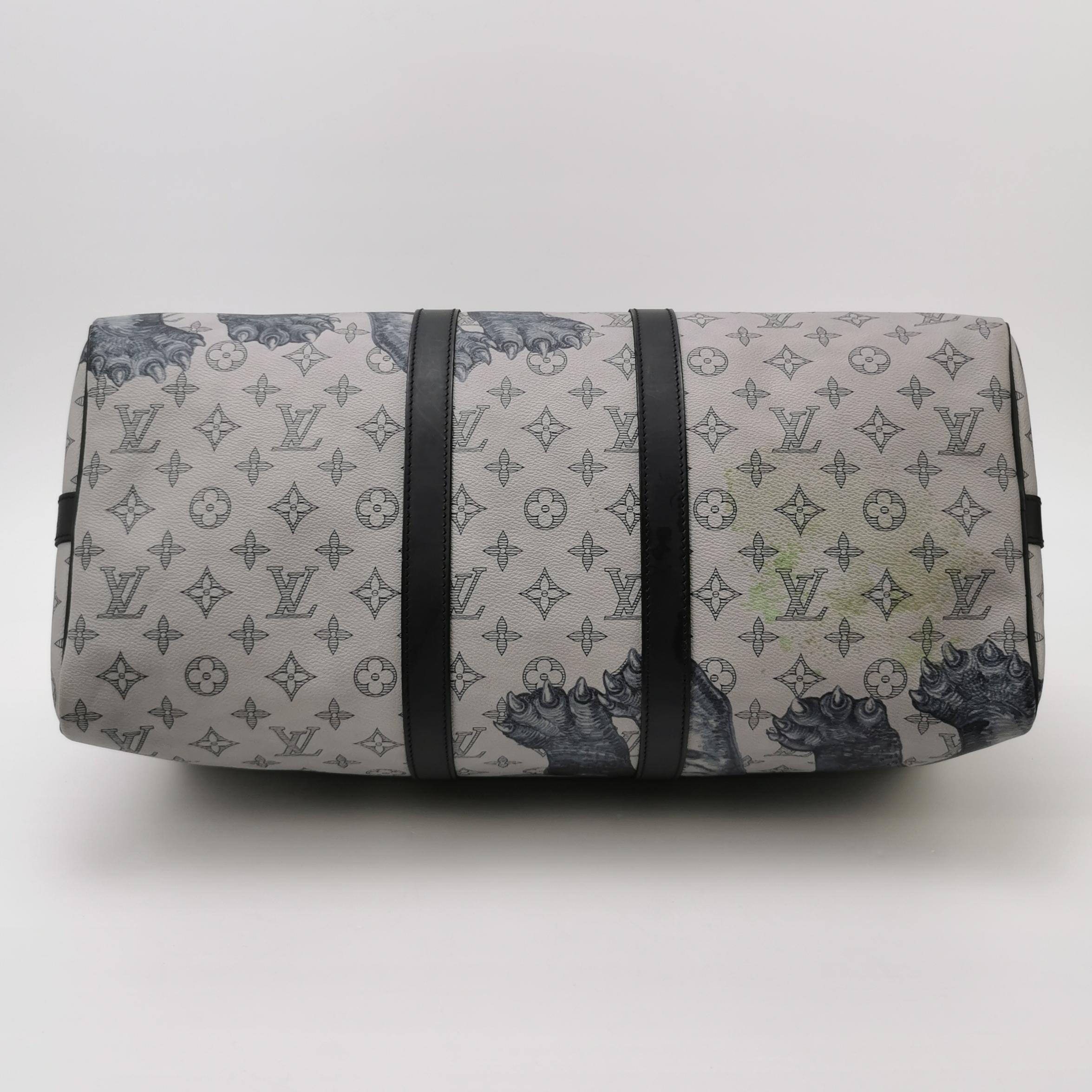 Louis Vuitton x Chapman Brothers Keepall 45 Bandouliere Leone Elefante in vendita 3