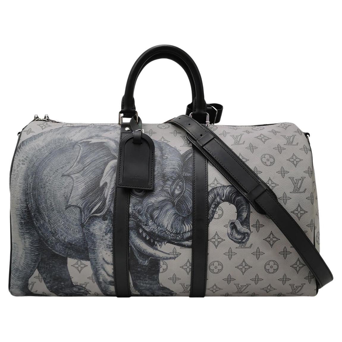 Louis Vuitton x Chapman Brothers Keepall 45 Bandouliere Lion Elephant
