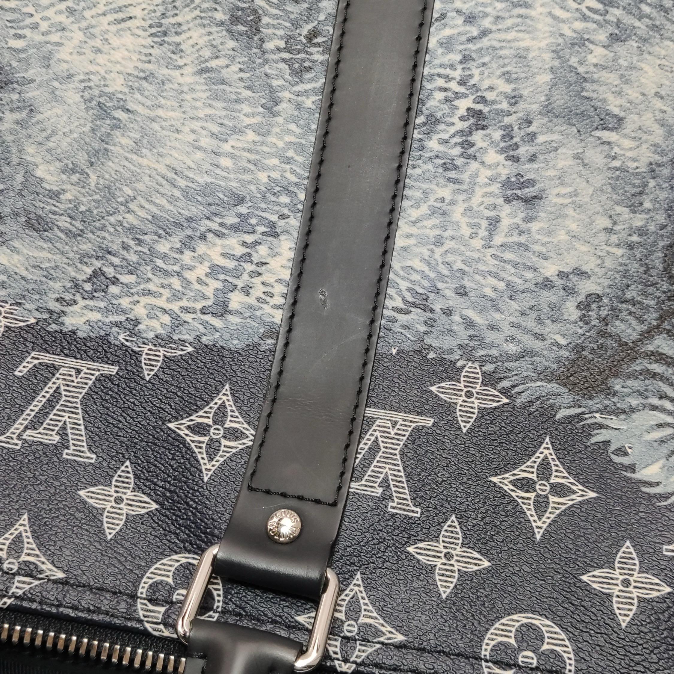 Louis Vuitton x Chapman Brothers Keepall 45 Bandouliere Lion Navy en vente 12