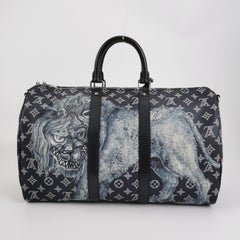 Louis Vuitton x Chapman Brothers Keepall 45 Bandouliere Lion Navy