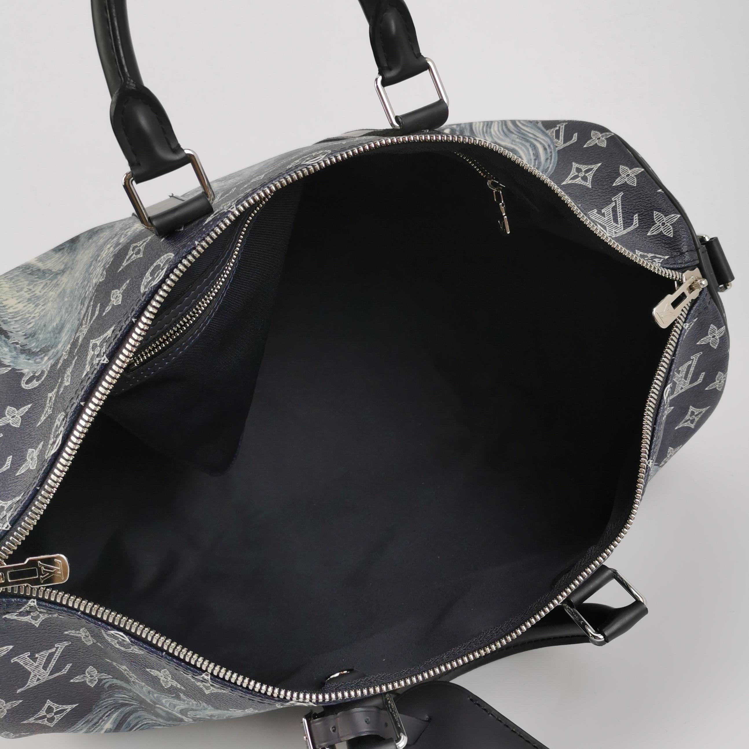 Louis Vuitton x Chapman Brothers Keepall 45 Bandouliere Lion Navy en vente 4