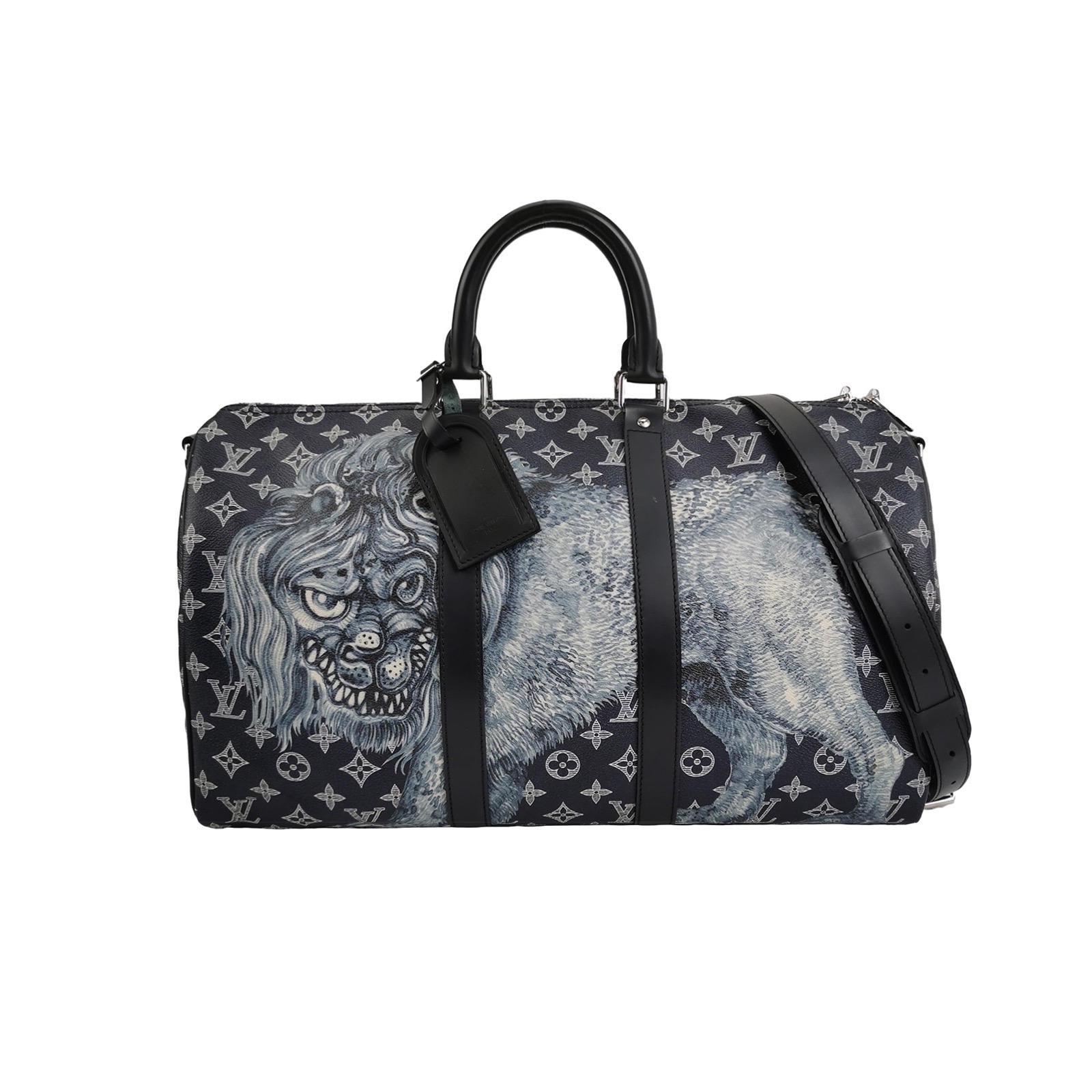 Louis Vuitton x Chapman Brothers Keepall 45 Bandouliere Lion Navy