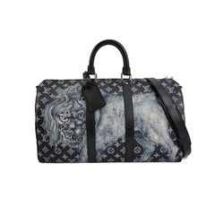 Louis Vuitton x Chapman Brothers Keepall 45 Bandouliere Löwe Marineblau