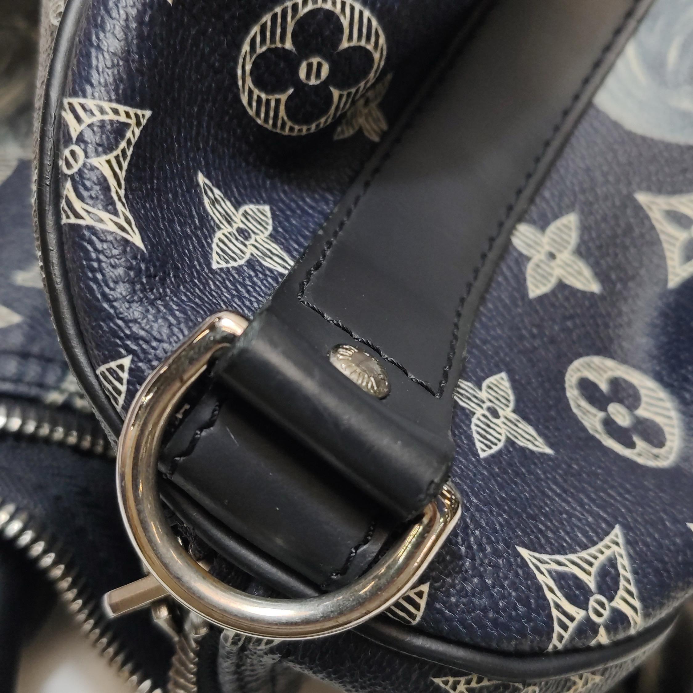 Louis Vuitton x Chapman Brothers Keepall 55 Bandouliere Lion Navy en vente 7