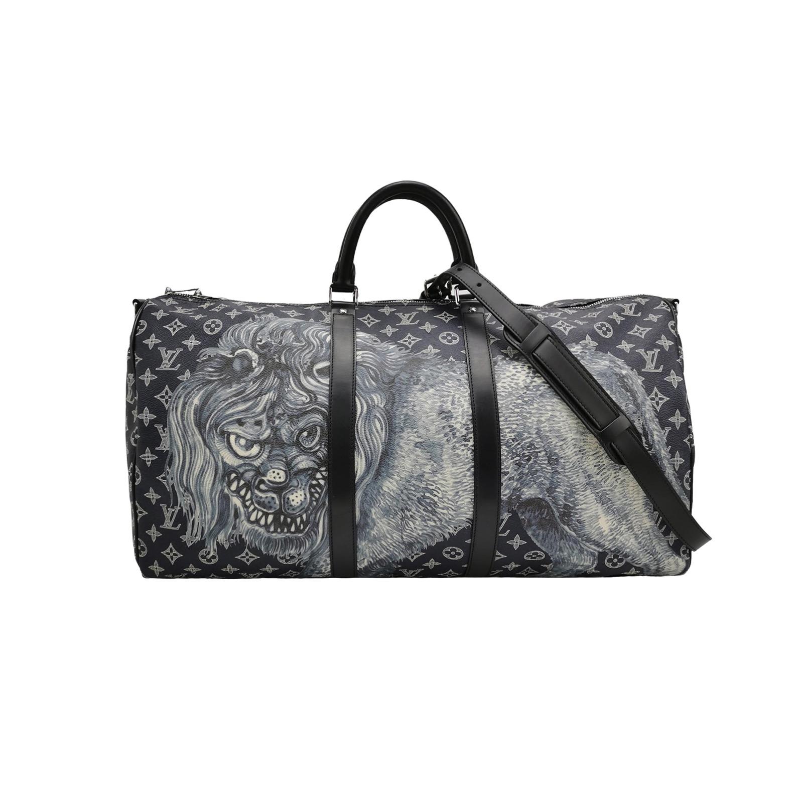 Louis Vuitton x Chapman Brothers Keepall 55 Bandouliere Lion Navy