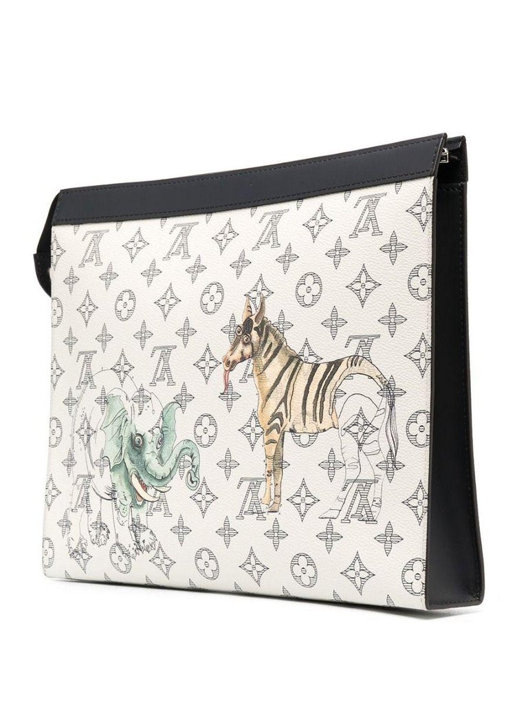 Louis Vuitton Monogram Savane Pochette Voyage MM M66639 is made to resemble  creations of LV, Kim Jones, and even Chapman Brother, all in one accessory.  View det…