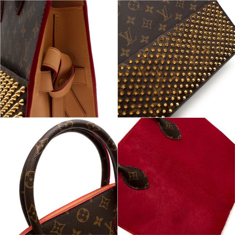 Louis Vuitton x Christian Louboutin Iconoclast Tote Monogram Brown/Red in  Calf Hair/Toile Canvas/Vachetta with Brass - MX