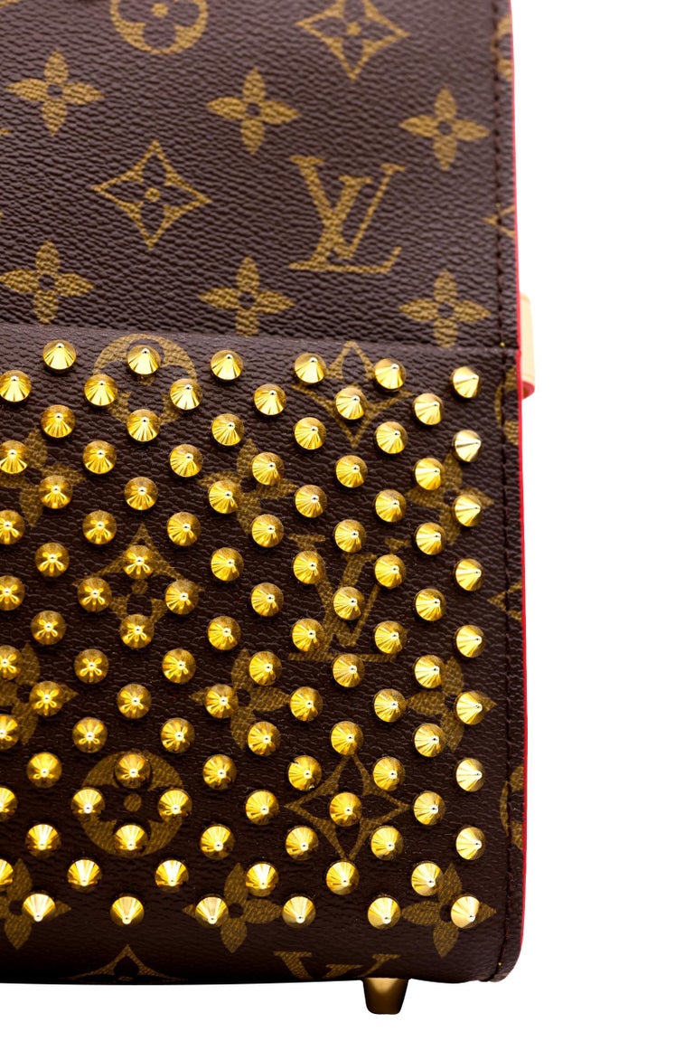Louis Vuitton Christian Louboutin Monogram Iconoclasm M41234 Studs Harako Handbag  Bag LV 0013LOUIS VUITTON