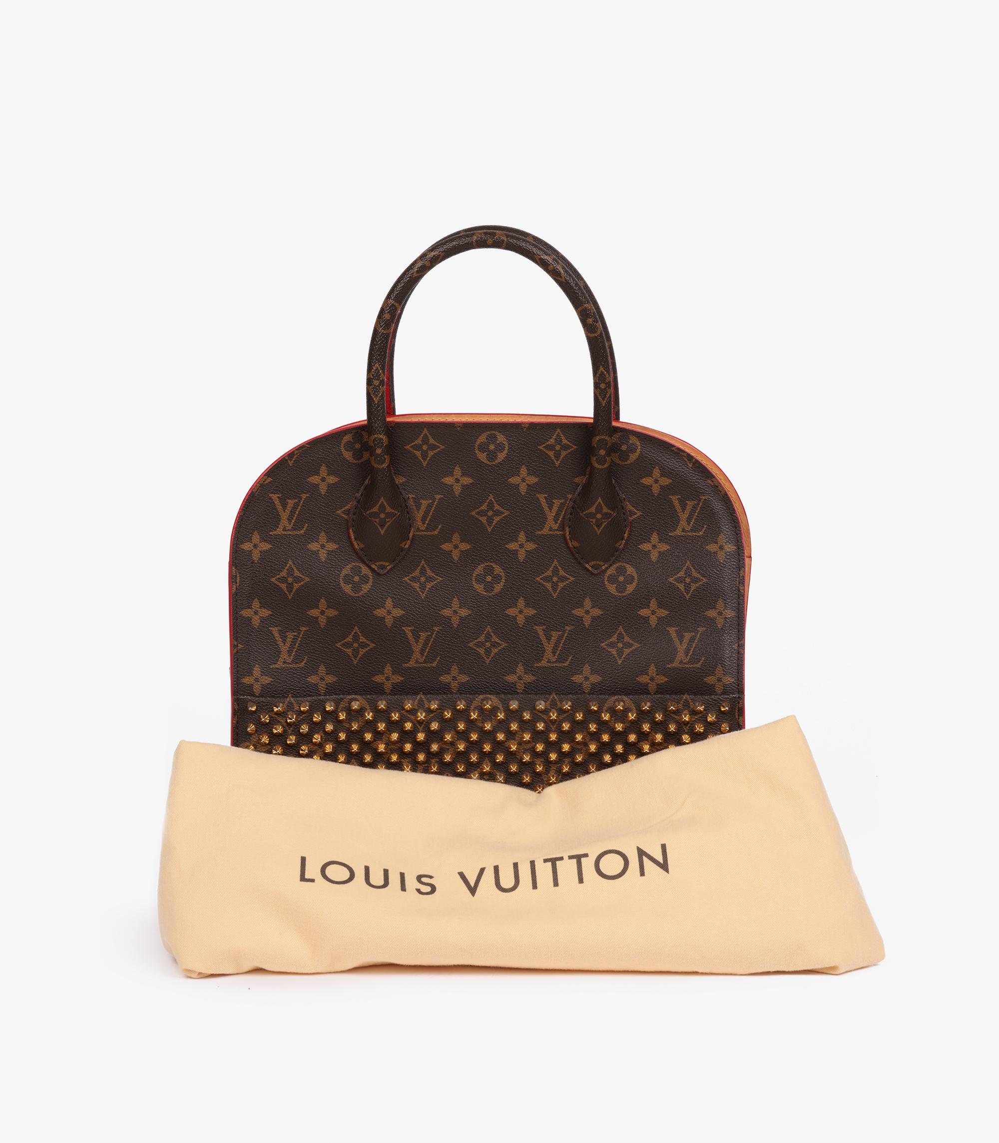 Louis Vuitton x Christian Louboutin Tote Iconoclast in Monogram e pelle di pony rossa in vendita 6