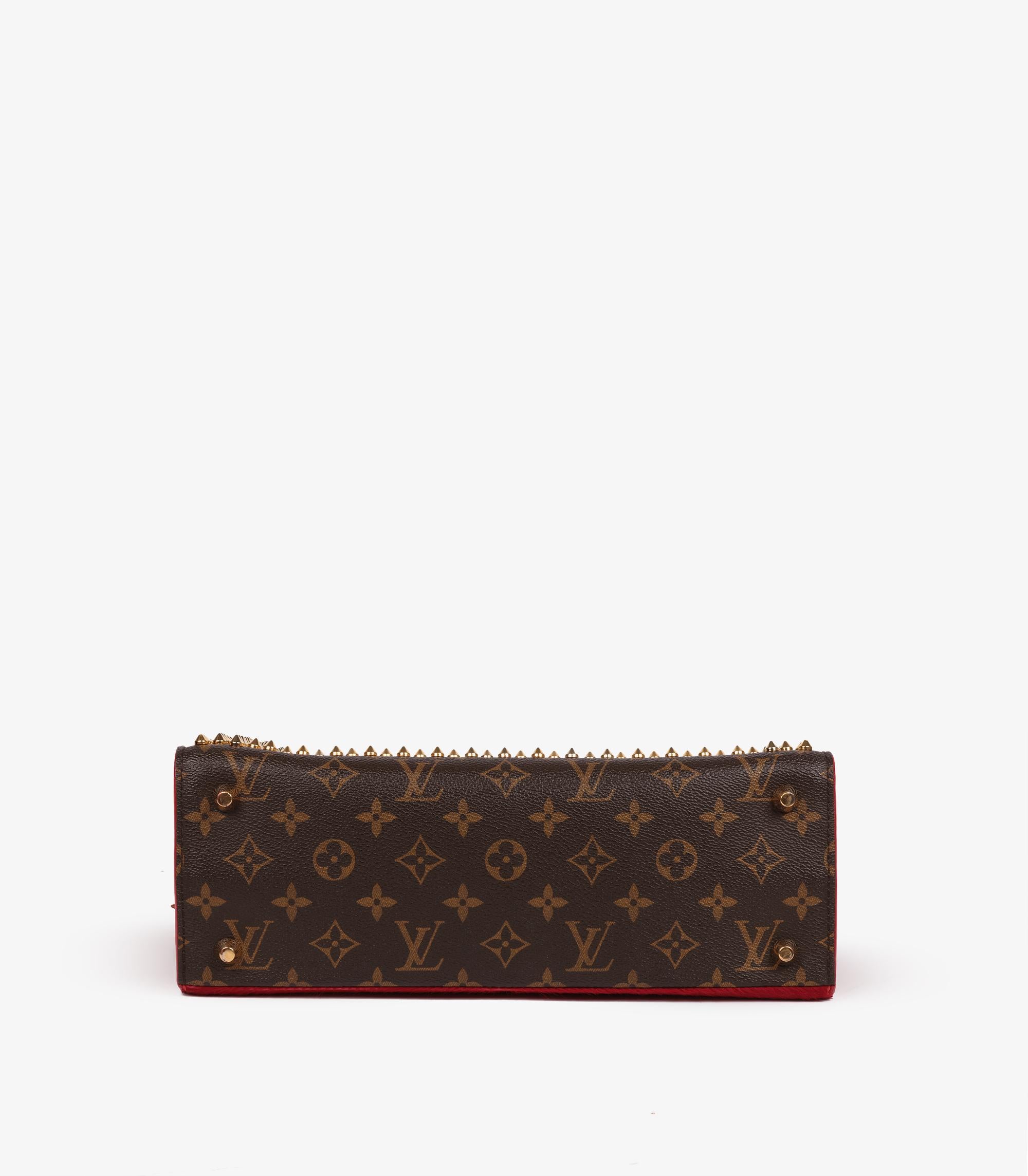 Louis Vuitton x Christian Louboutin Tote Iconoclast in Monogram e pelle di pony rossa in vendita 2