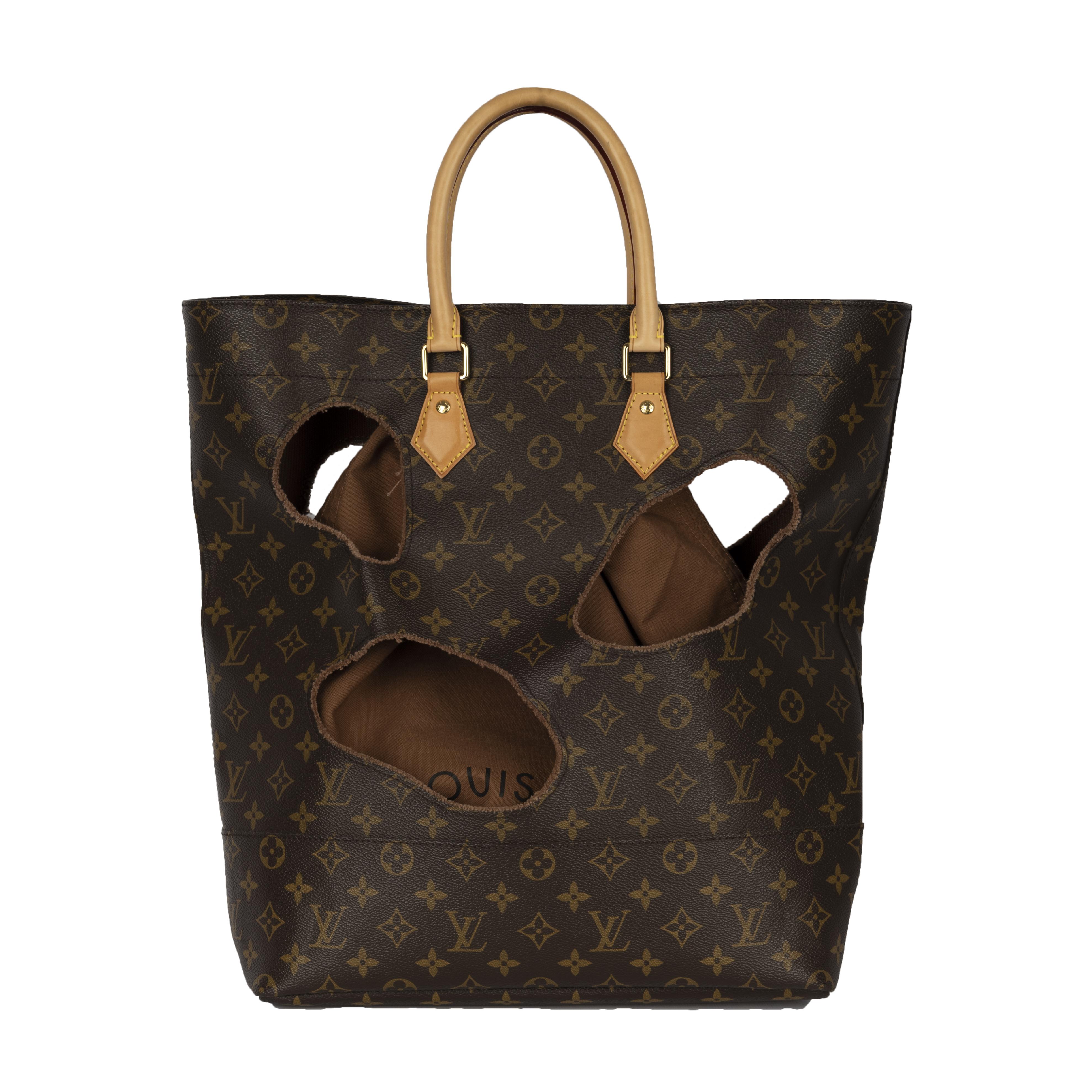 Louis Vuitton x Comme des Garçons Burned Holes Monogram Tote bag- '10s In Excellent Condition For Sale In Milano, IT