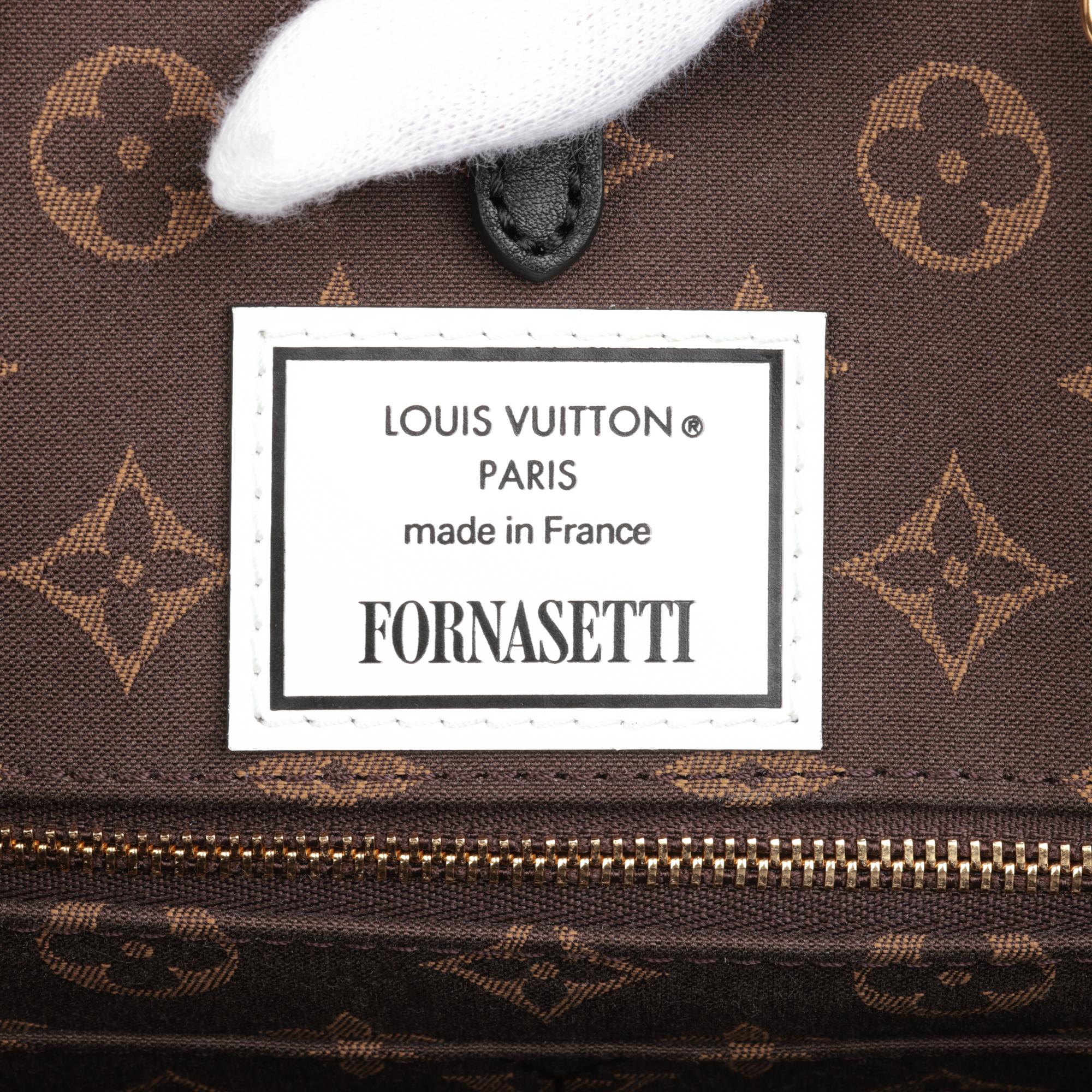LOUIS VUITTON x Fornasetti Brown Monogram Coated Canvas & Black Calfskin Leather 1