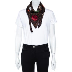 Louis Vuitton X Fornasetti Brown Silk Cameo Square Scarf