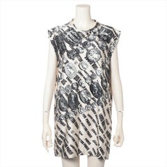 Louis Vuitton x Fornasetti Printed Rayon Sleeveless Mini Dress Black x White