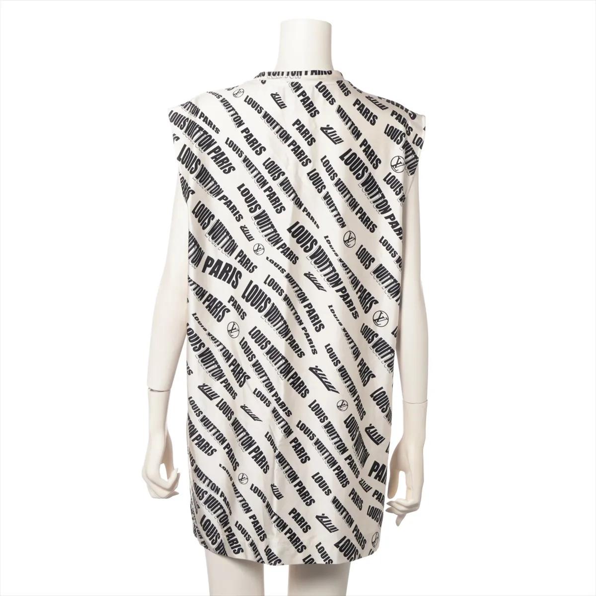 Gris Louis Vuitton x Fornasetti Mini robe sans manches en rayonne imprimée Noir x Blanc en vente