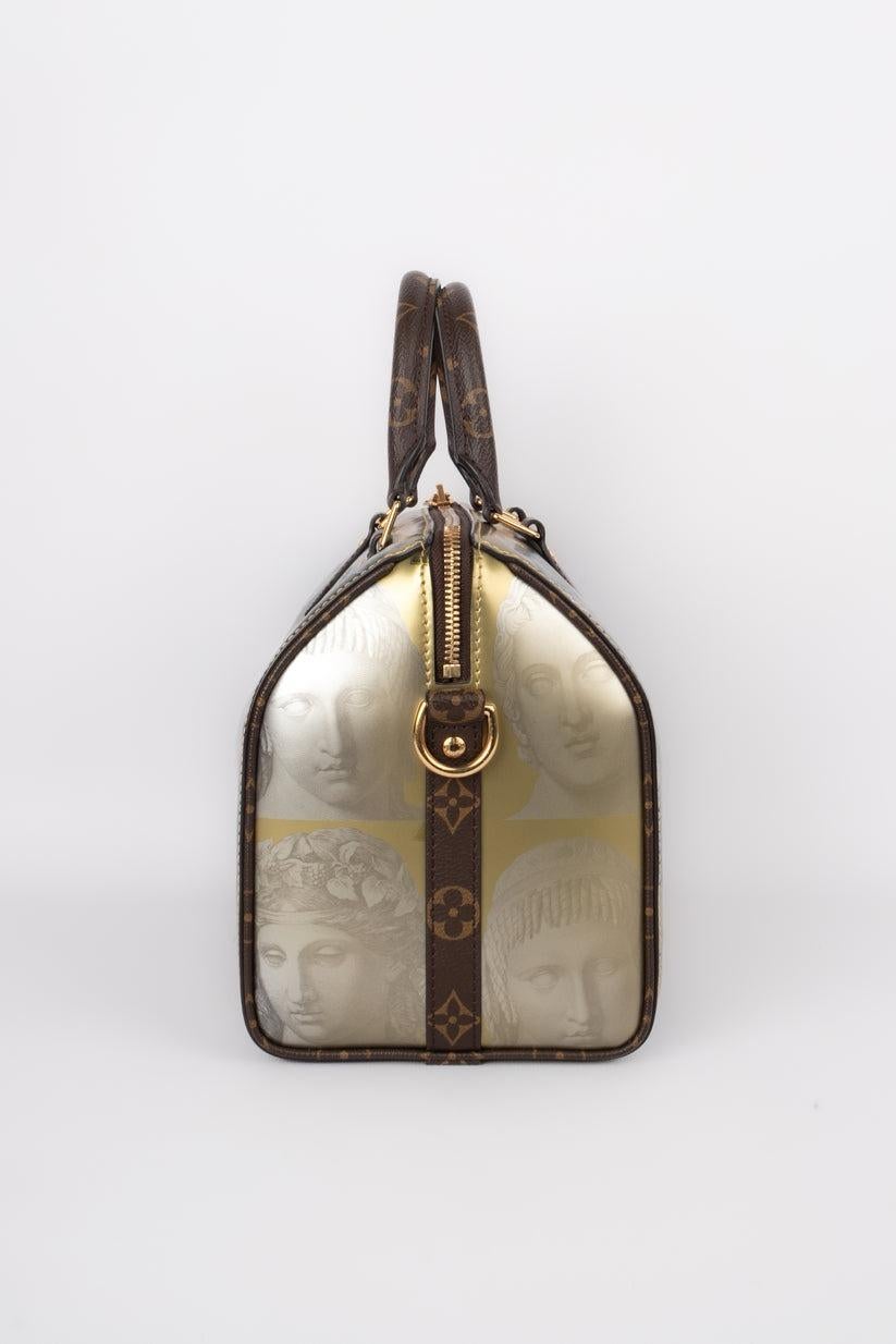 Women's Louis Vuitton X Fornasetti Speedy Bag Limited Edition For Sale