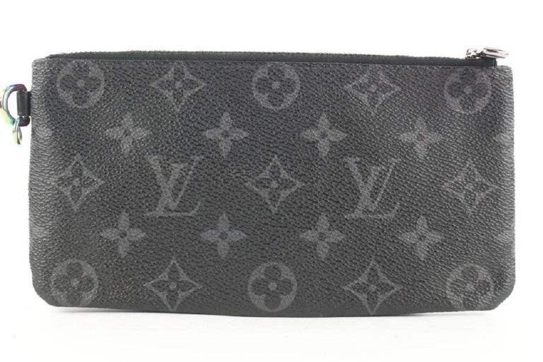 Louis Vuitton x Fragment Black Monogram Eclipse iPhone Pouch Case Pochette For Sale 3