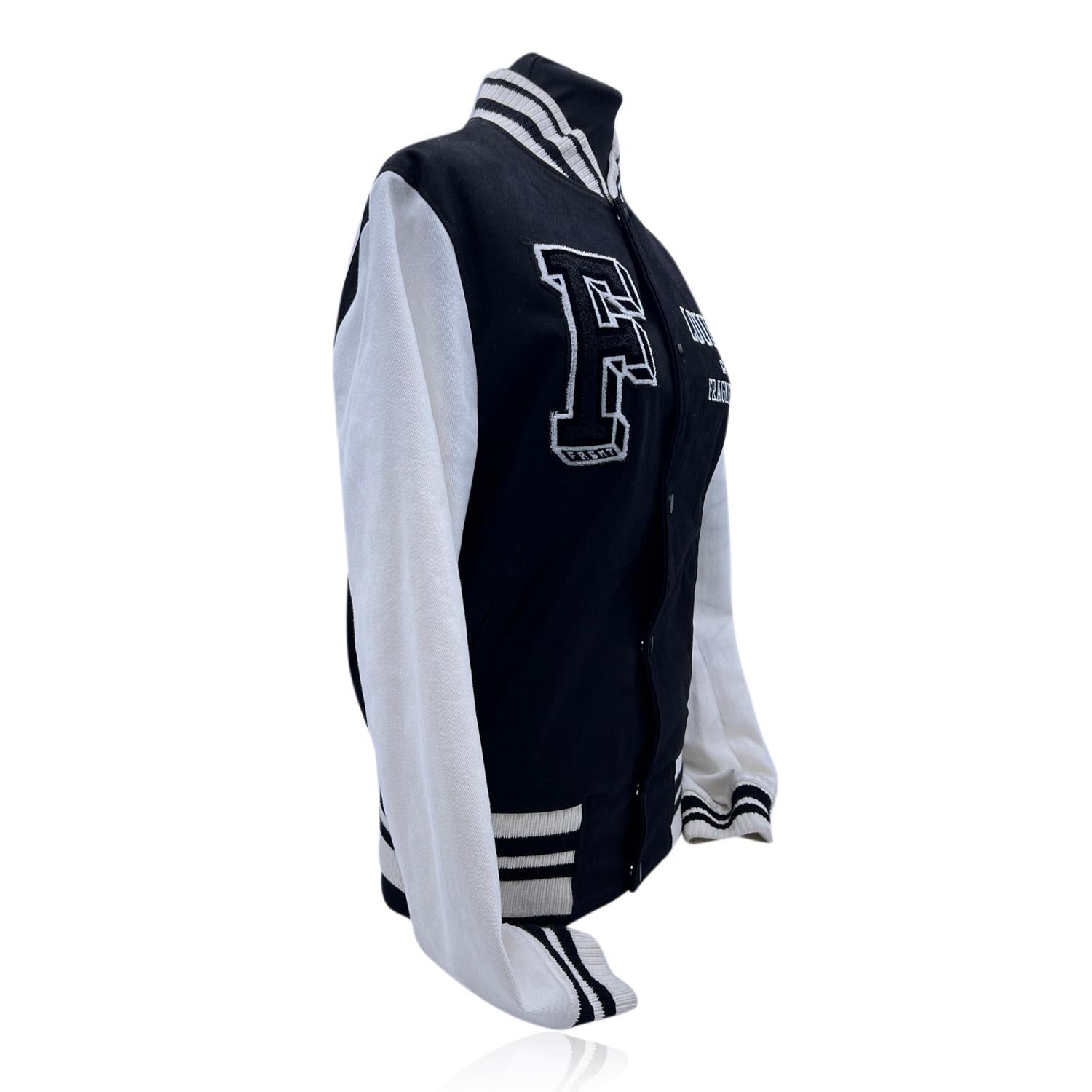 Black Louis Vuitton x Fragment Embroidered Varsity Jacket Size Small