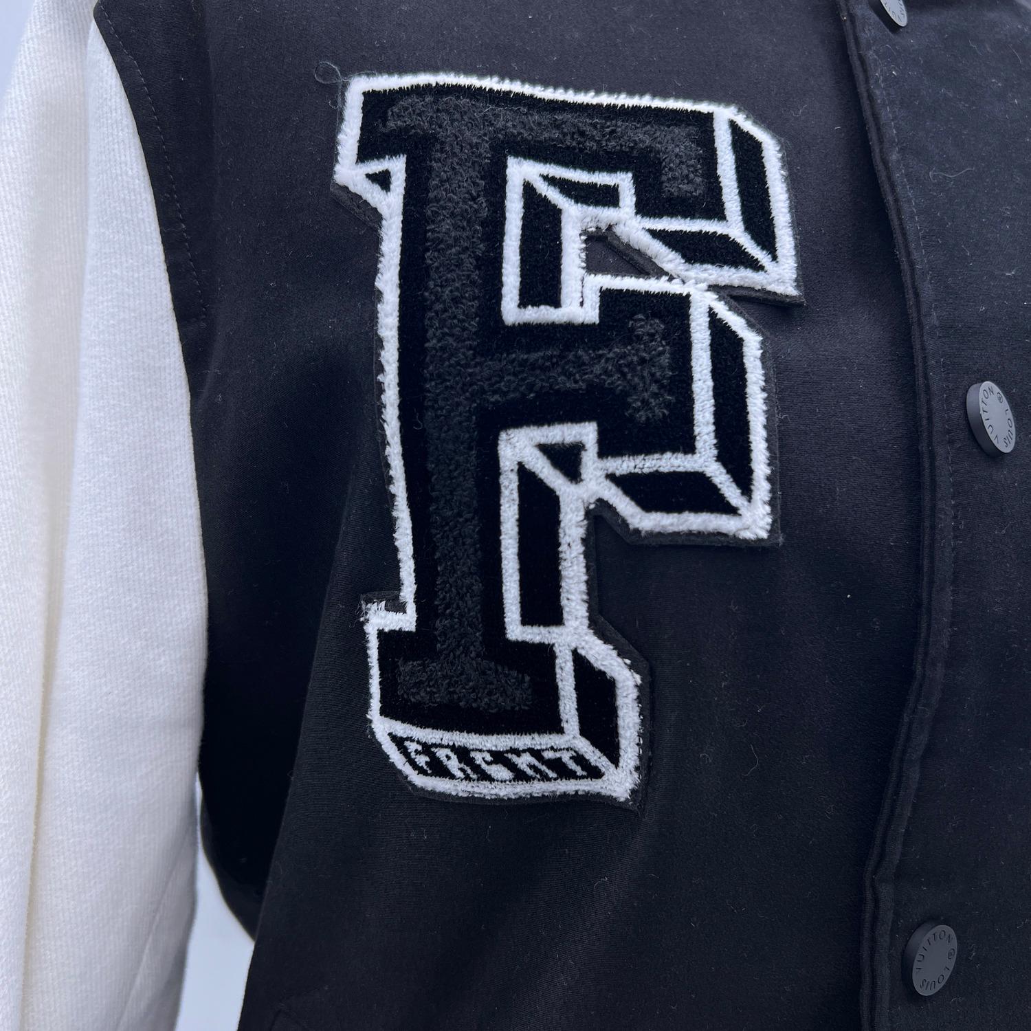 Louis Vuitton x Fragment Embroidered Varsity Jacket Size Small In Good Condition In Rome, Rome