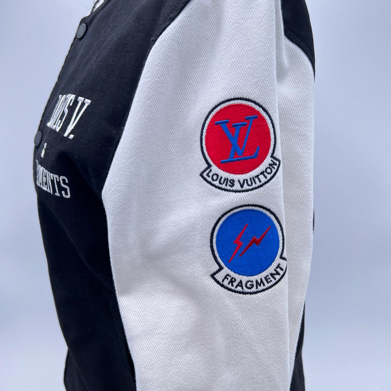 Women's or Men's Louis Vuitton x Fragment Embroidered Varsity Jacket Size Small