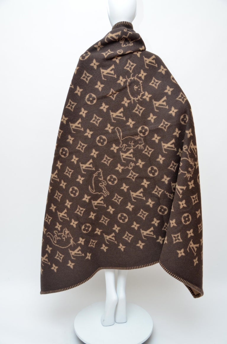 Louis Vuitton X Grace Coddington Catogram Classic Large Blanket NEW at 1stdibs