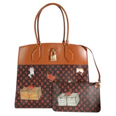 Louis Vuitton x Grace Coddington Limitierte Auflage City Steamer XXL mit Katzenmotiv