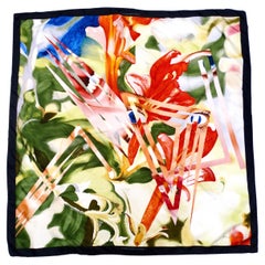 Louis Vuitton x James Rosenquist Abstract Pop Art Silk Print Scarf circa 1987
