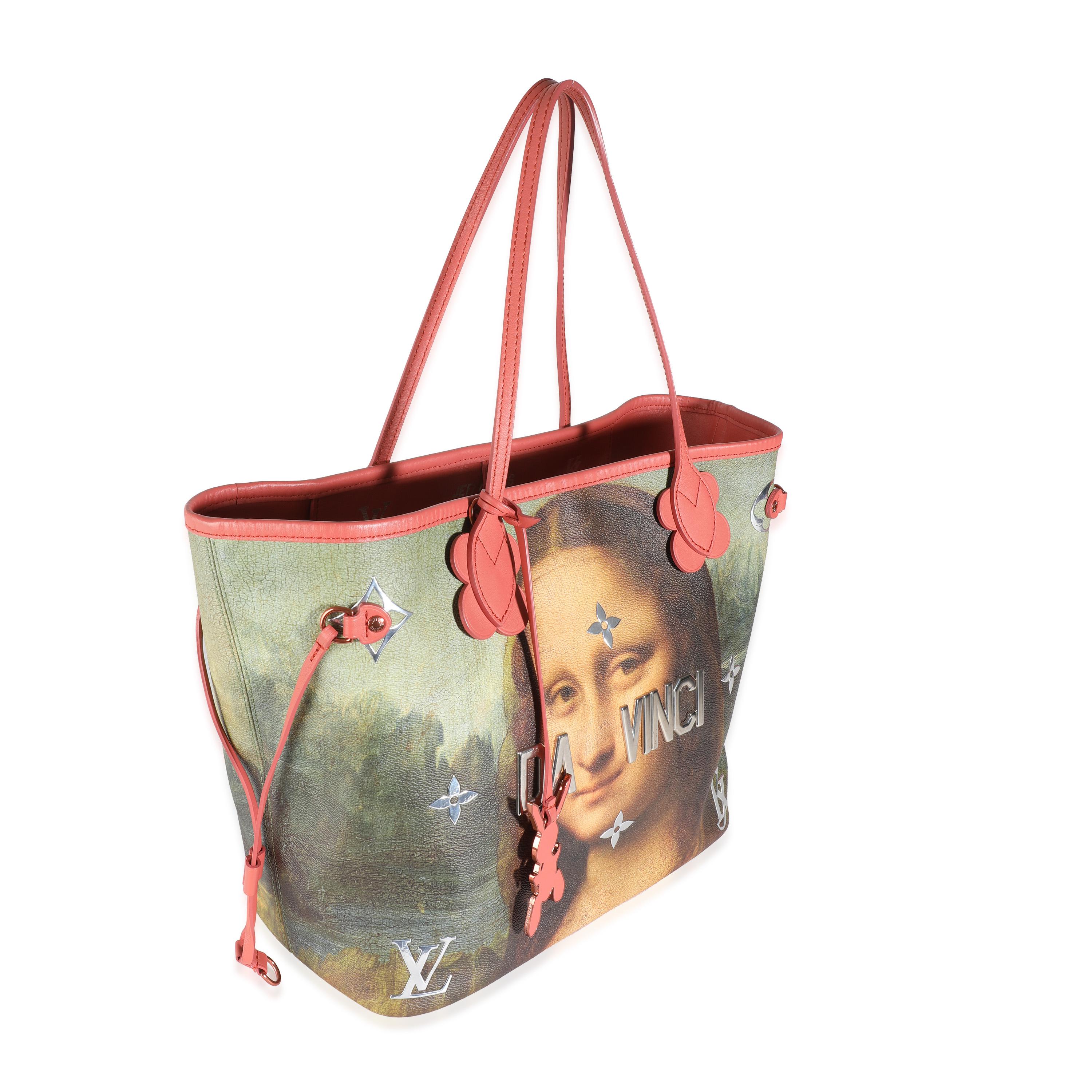 Brown Louis Vuitton x Jeff Koons Masters Da Vinci Neverfull MM For Sale
