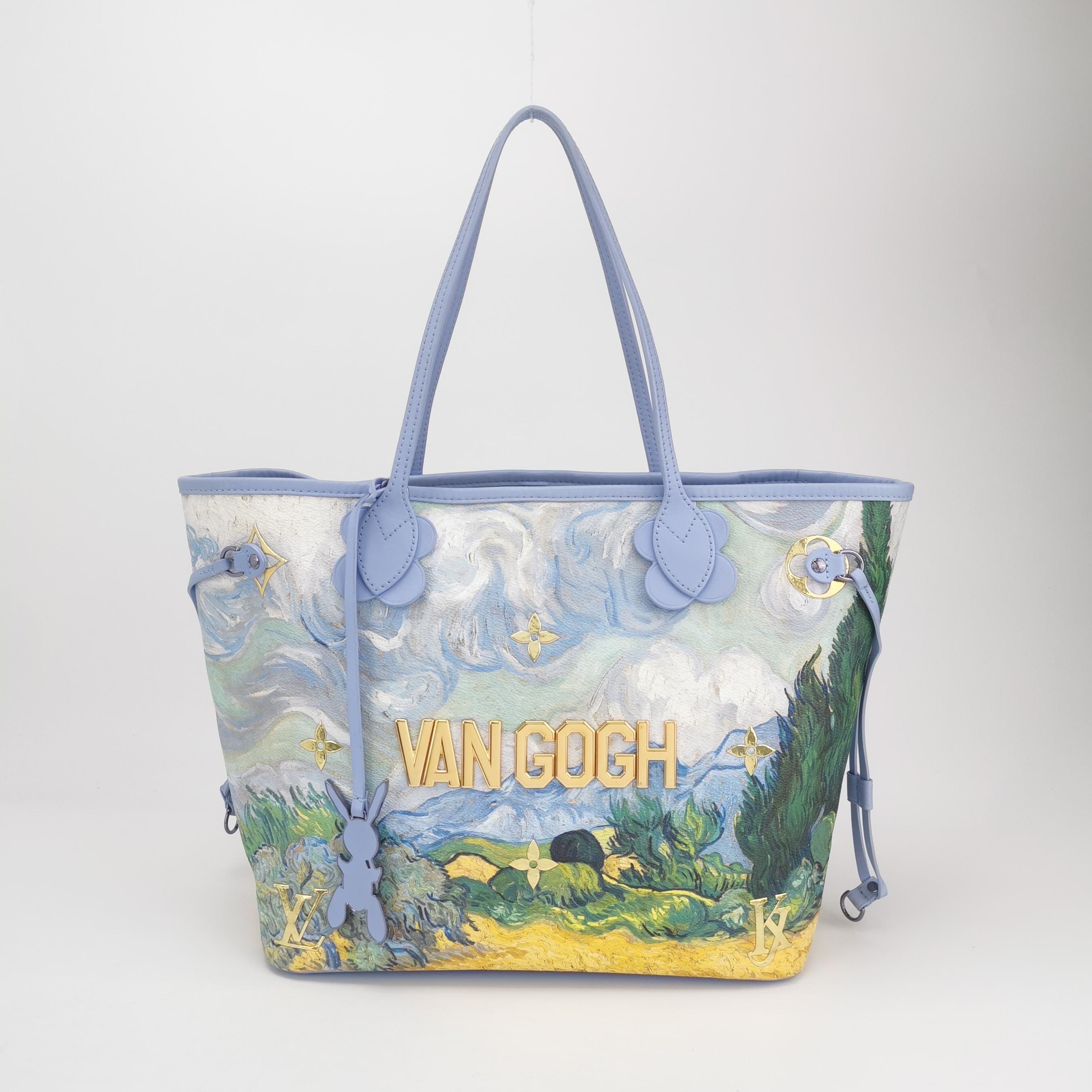 Louis Vuitton x Jeff Koons Masters Van Gogh Neverfull MM Tote Medium (Grau) im Angebot