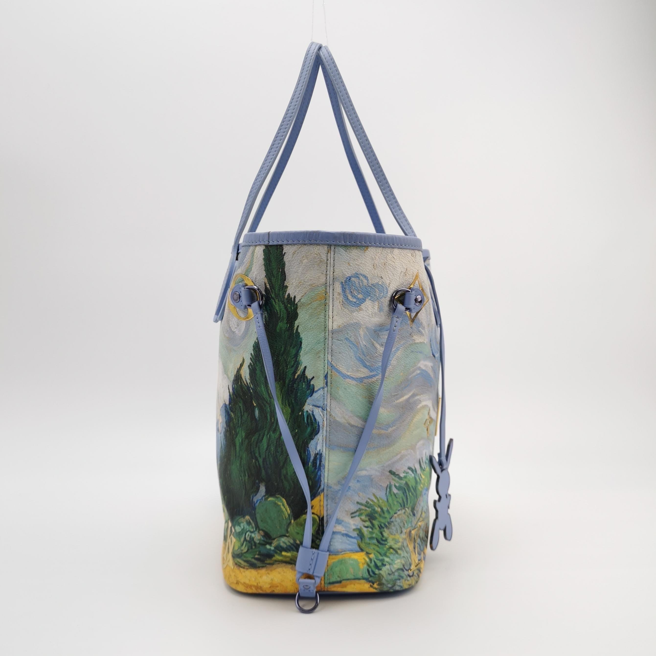 Women's or Men's Louis Vuitton x Jeff Koons Masters Van Gogh Neverfull MM Tote Medium For Sale