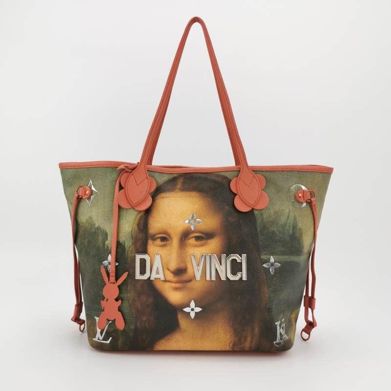 Women's Louis Vuitton x Jeff Koons Monalisa Masters Neverfull MM Tote Medium