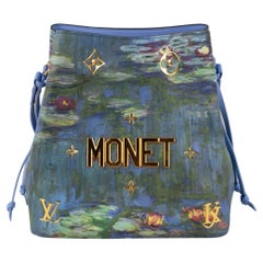 Louis Vuitton x Jeff Koons "Monet" Bag in Patterned Blue Leather, 2017