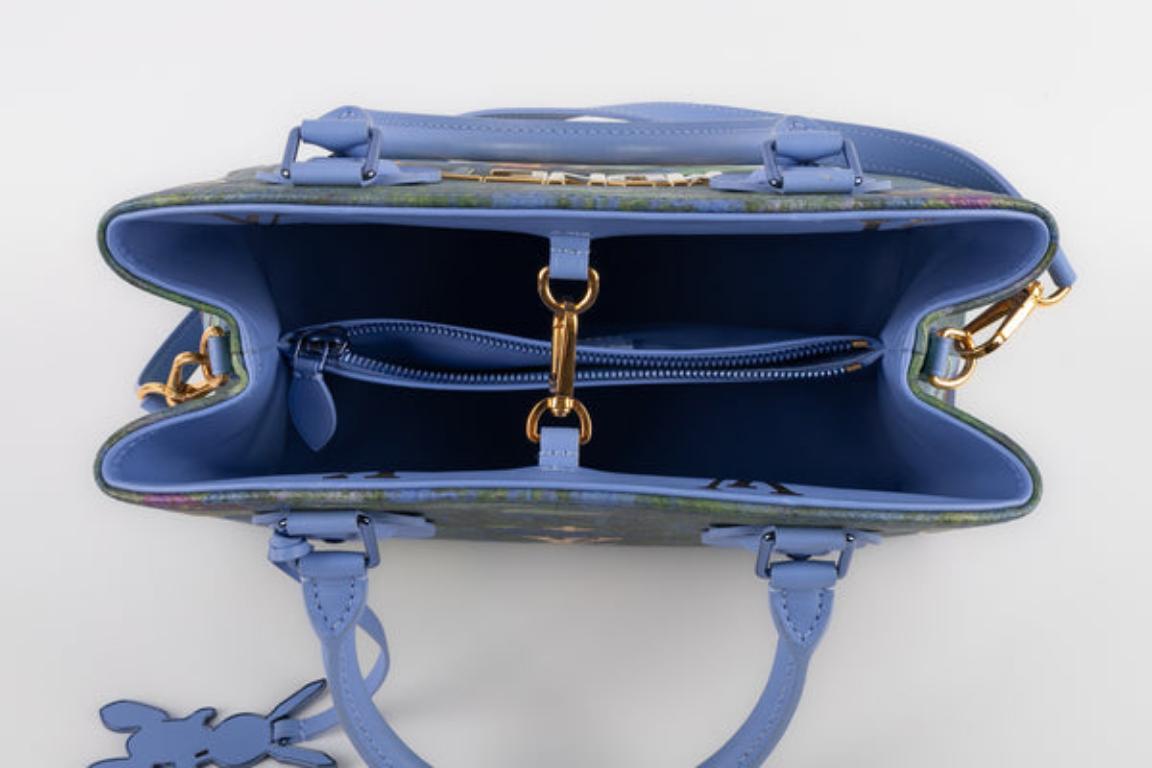 Louis Vuitton x Jeff Koons „Montaigne“ Canvas-Tasche aus Segeltuch, 2017 im Angebot 6
