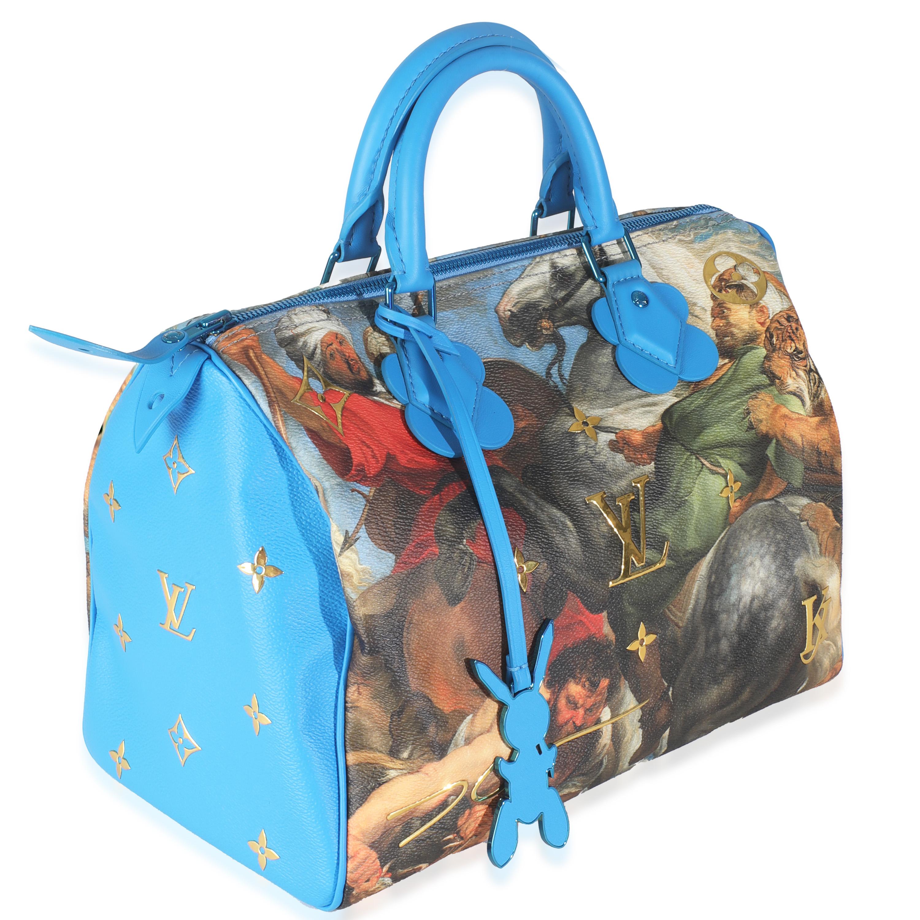 Grigio Louis Vuitton x Jeff Koons Tela Multicolore Collezione Master's Rubens Speedy 3 in vendita