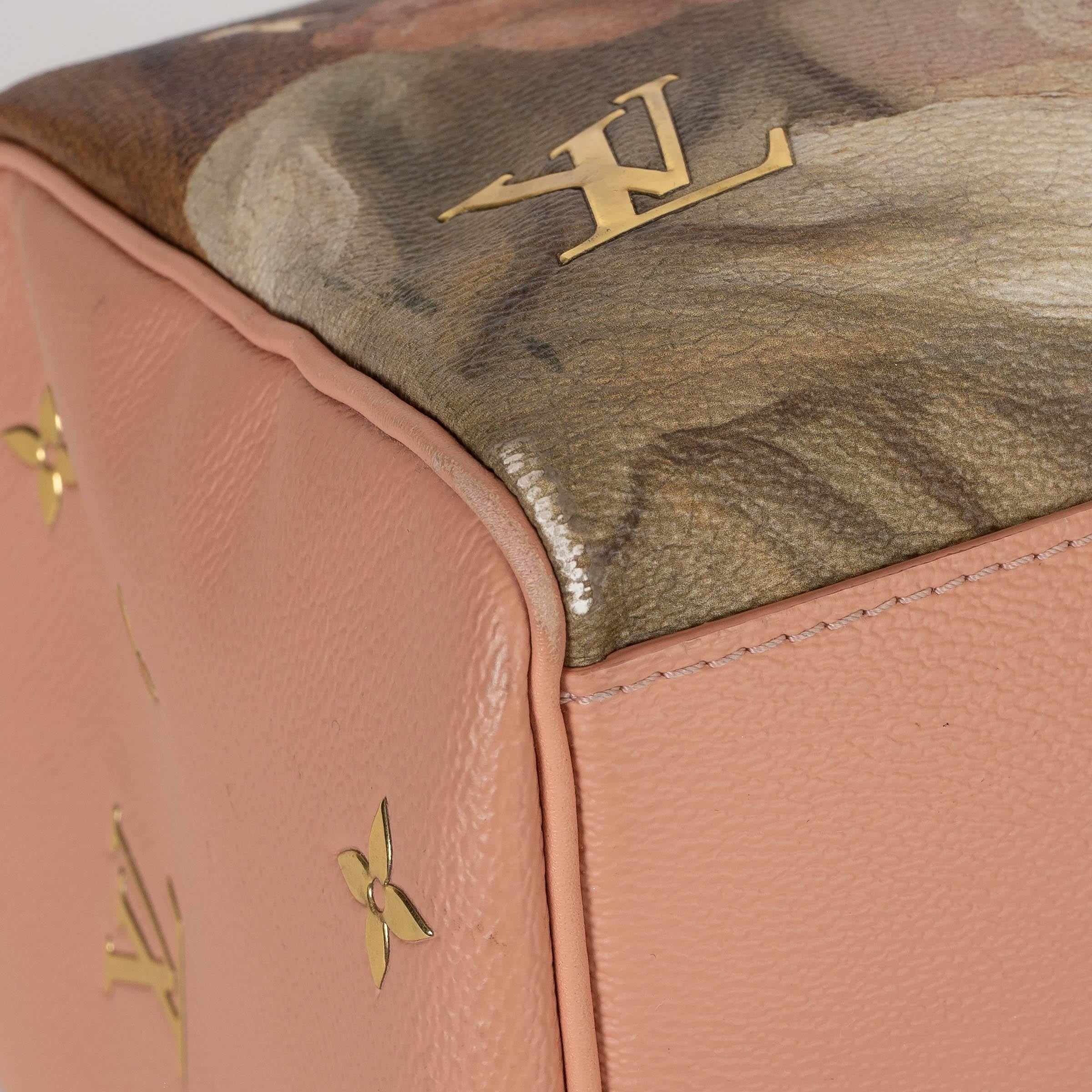 LOUIS VUITTON x JEFF KOONS pink 2017 MASTERS FRAGONARD SPEEDY 30 Bag For Sale 7