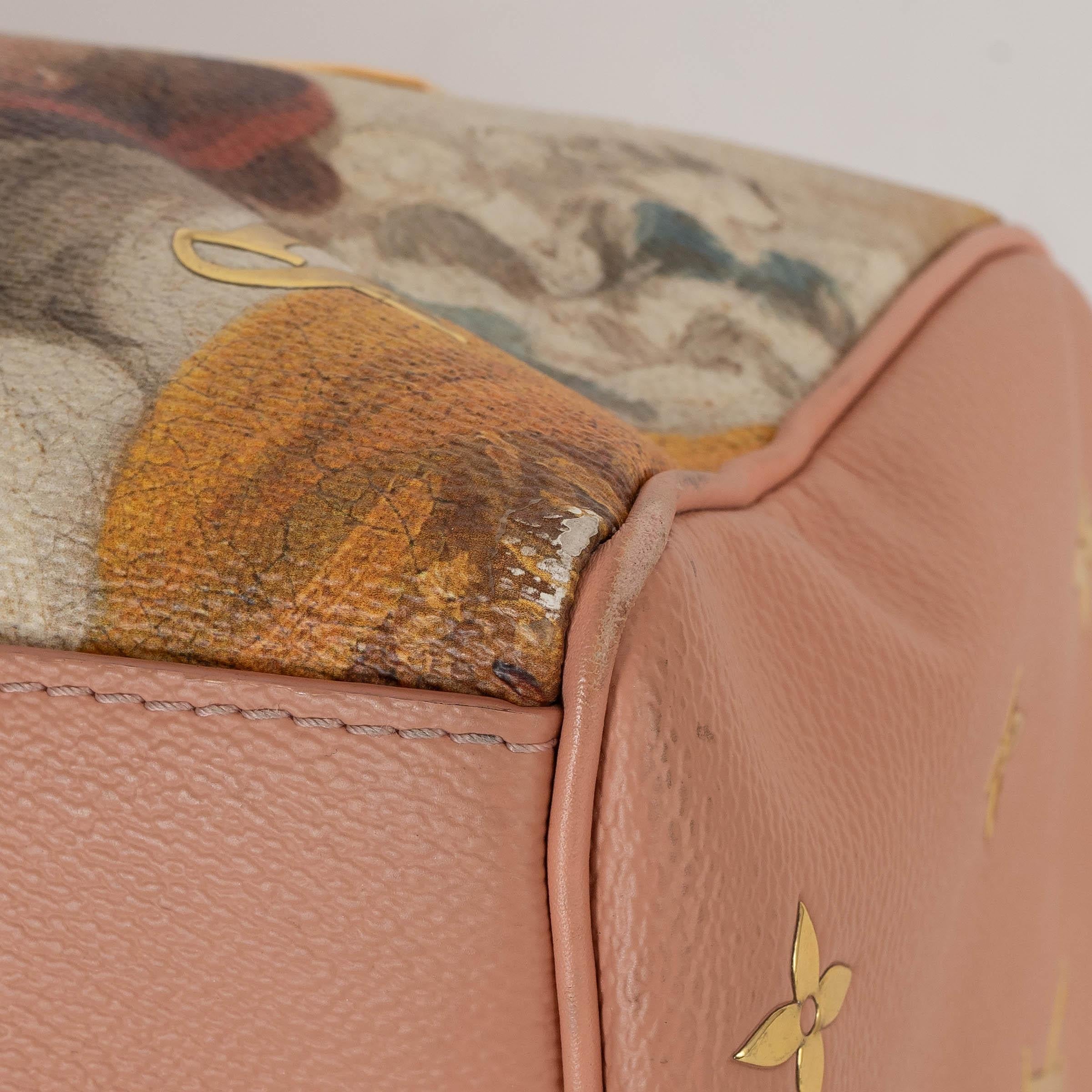 LOUIS VUITTON x JEFF KOONS pink 2017 MASTERS FRAGONARD SPEEDY 30 Bag For Sale 8