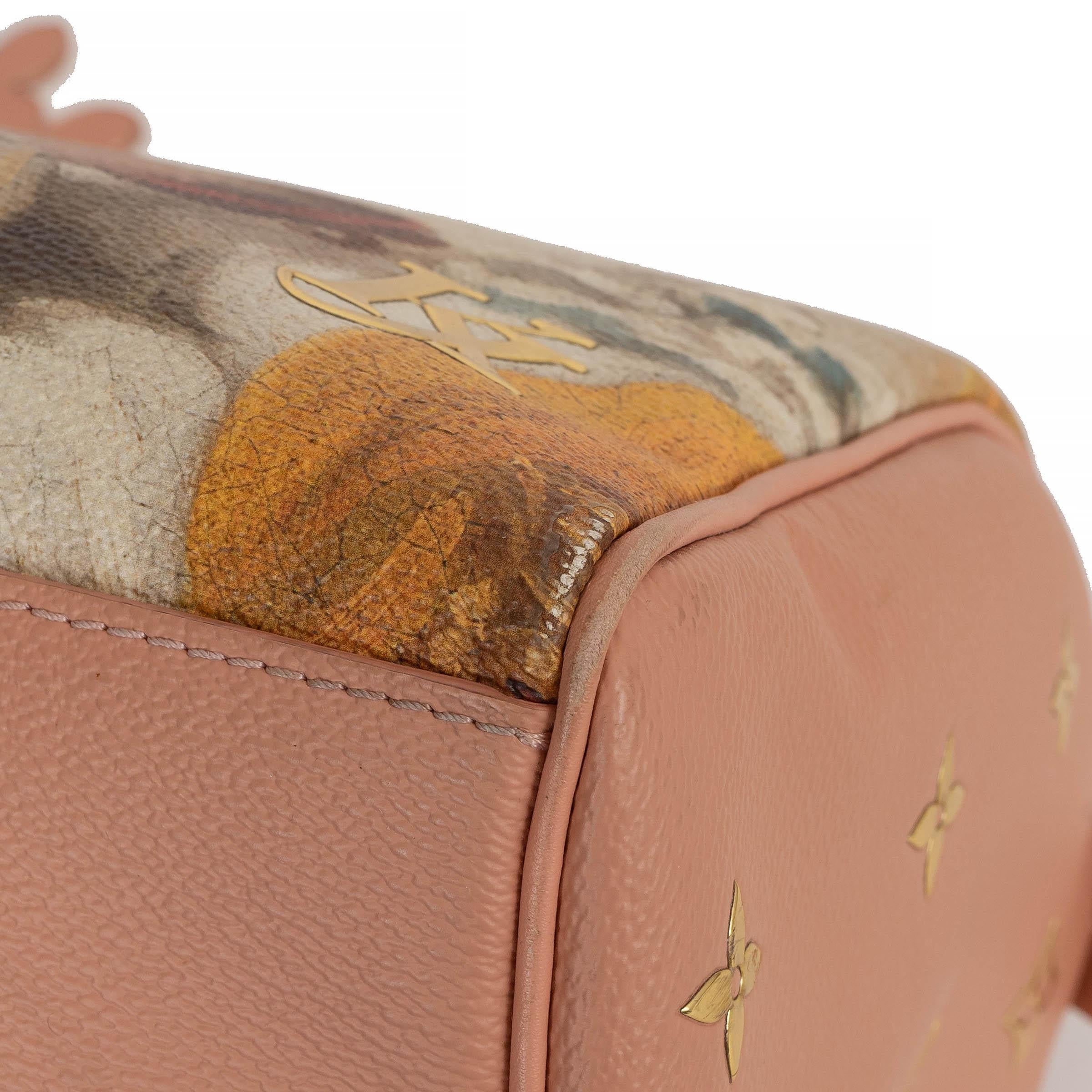 LOUIS VUITTON x JEFF KOONS pink 2017 MASTERS FRAGONARD SPEEDY 30 Bag For Sale 10