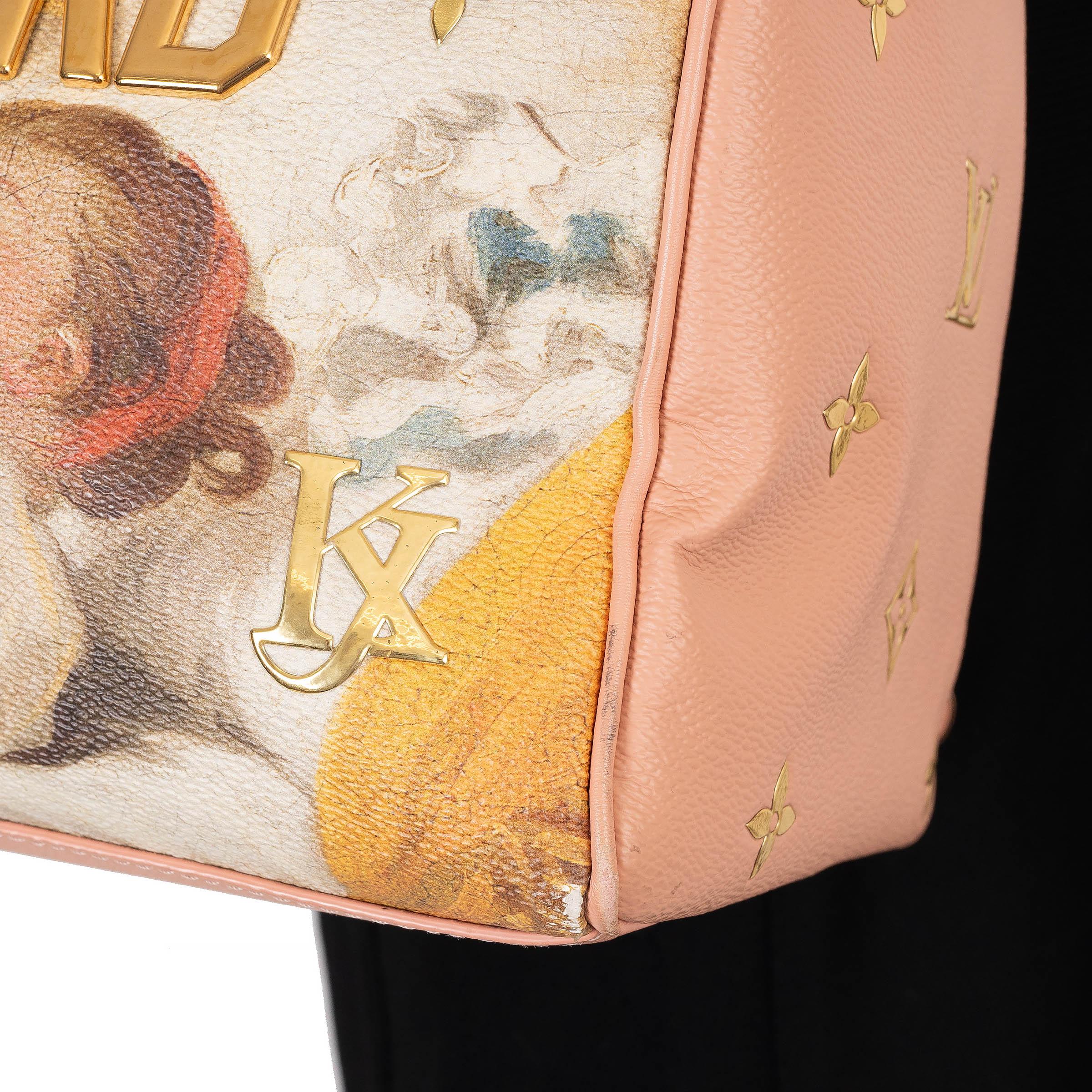 LOUIS VUITTON x JEFF KOONS pink 2017 MASTERS FRAGONARD SPEEDY 30 Bag For Sale 11