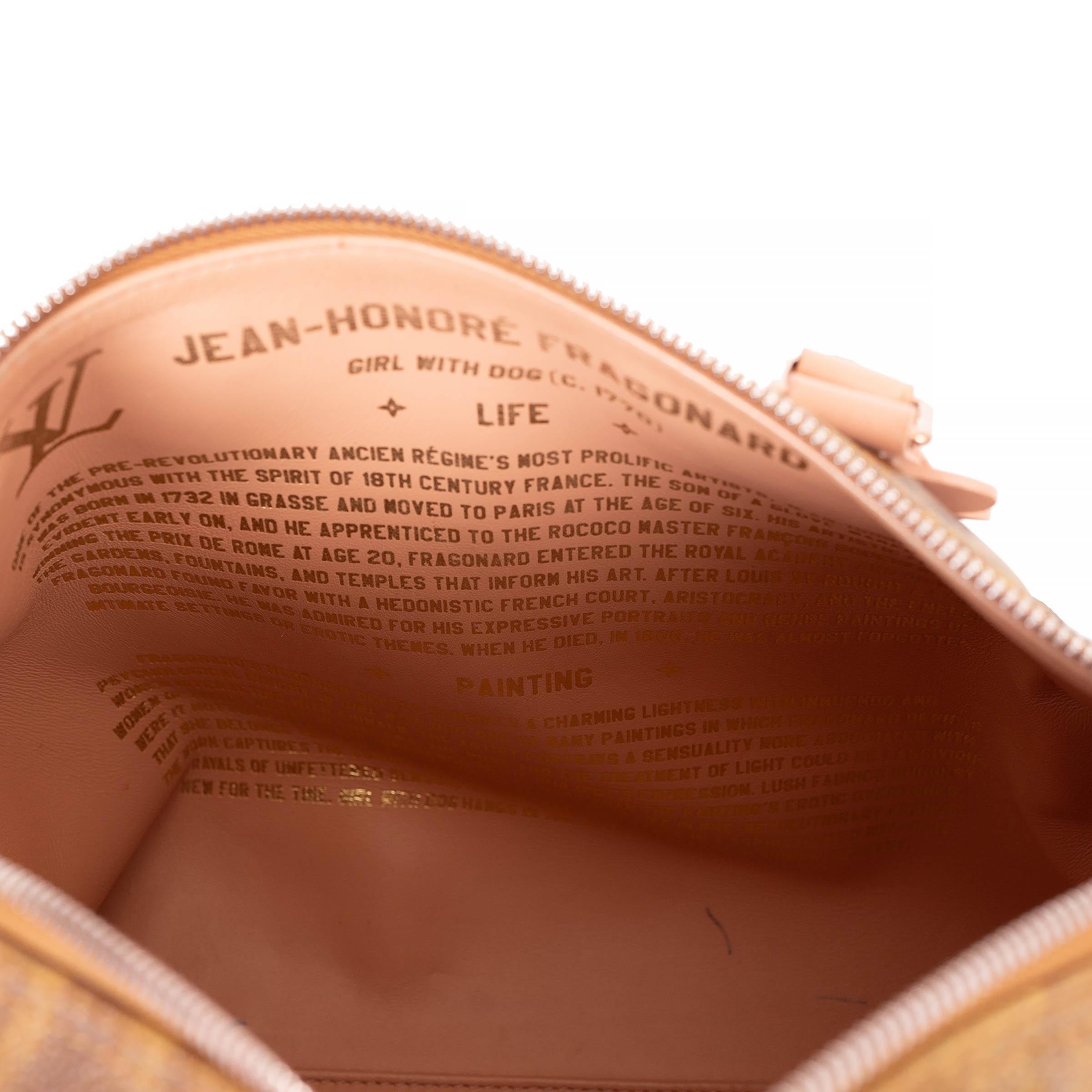 LOUIS VUITTON x JEFF KOONS pink 2017 MASTERS FRAGONARD SPEEDY 30 Bag For Sale 4