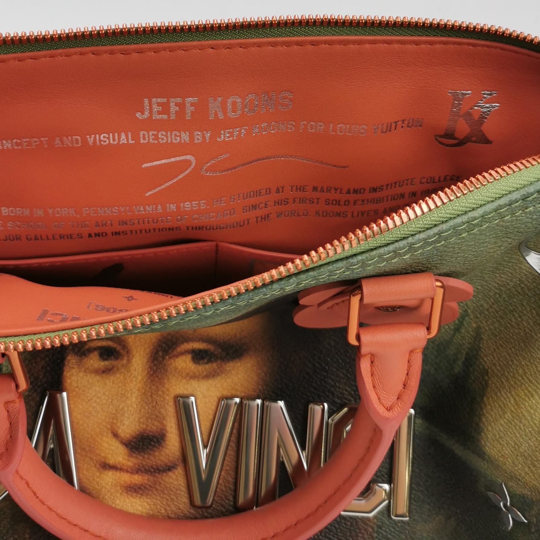 Louis Vuitton x Jeff Koons Speedy 30 Monalisa Top Handle Bag For Sale 5