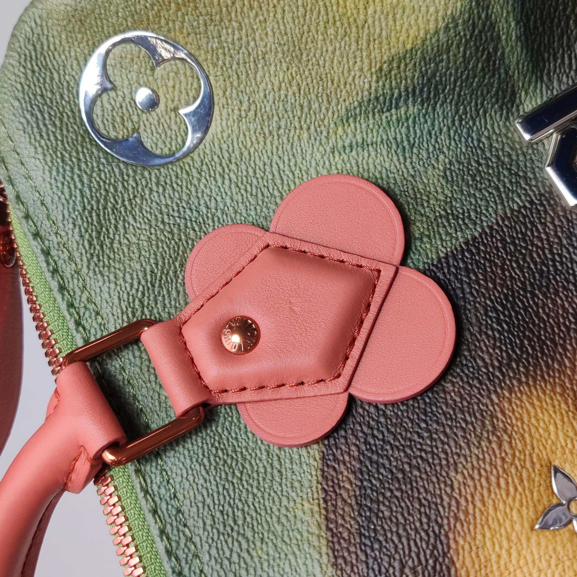 Louis Vuitton x Jeff Koons Speedy 30 Monalisa Top Handle Bag For Sale 8
