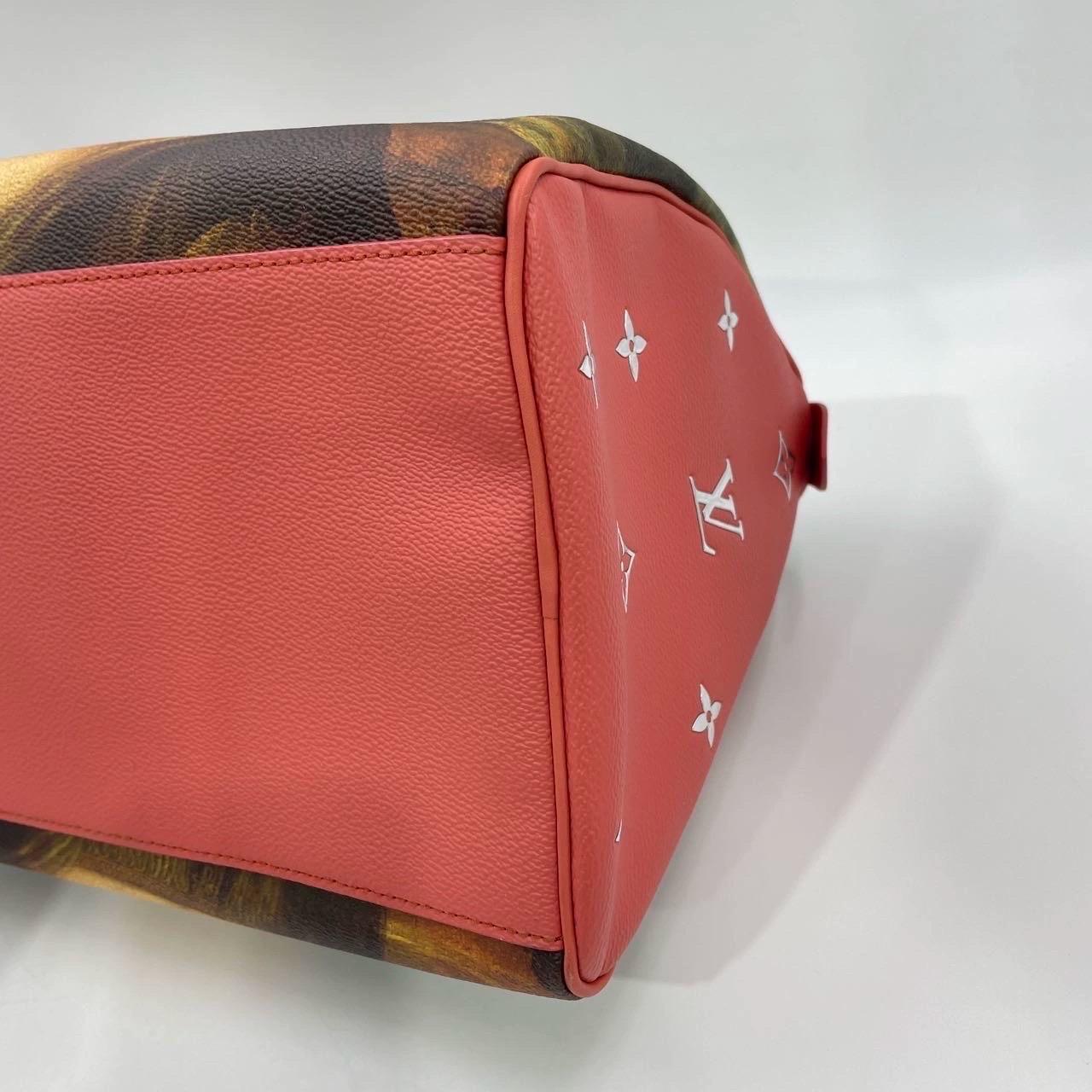 Louis Vuitton x Jeff Koons Speedy 30 Monalisa Top Handle Bag For Sale 12